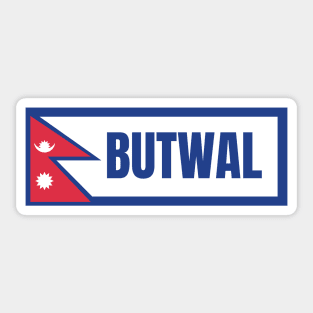 Butwal City with Nepal Flag Sticker